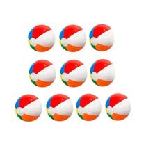 Conjunto De Bolas De Praia Infláveis Coloridas 10 Peças Balões Para Jogos Aquáticos Para Festa Na