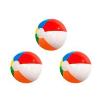 Conjunto De Bolas De Praia Infláveis Coloridas 3 Peças Brinquedos Divertidos Para Festa Na Piscina