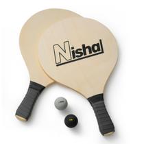 Conjunto de bolas de remo Nisha Complete Smash com 2 bolas profissionais e estojo Conjunto de bolas de remo Nisha Complete Smash com 2 bolas profissionais e estojo