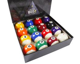 Conjunto de Bolas de Sinuca JAPER BEES 16 Peças Resina Tamanho 2,25" Conjunto de Bolas de Sinuca JAPER BEES 16 Peças Resina Tamanho 2,25"