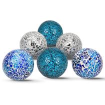 Conjunto de bolas decorativas Hiziwimi Mosaic Glass 6 cm 6 unidades de cor mista Conjunto de bolas decorativas Hiziwimi Mosaic Glass 6 cm 6 unidades de cor mista