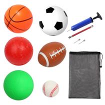 Conjunto de bolas esportivas GSE Games & Sports Expert Kids com bomba, pacote com 6