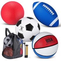 Conjunto de bolas esportivas Lenwen de 4 peças com bomba e bolsa
