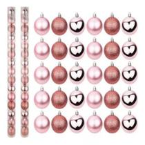 Conjunto de bolas natalinas decoração arvore de natal
