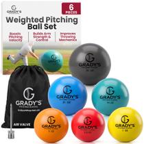 Conjunto de Bolas Pesadas Infláveis Grady's Pitching School 6 unidades Conjunto de Bolas Pesadas Infláveis Grady's Pitching School 6 unidades