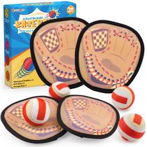 Conjunto de bolas Toss and Catch Qrooper para crianças com luva de beisebol