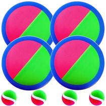 Conjunto de bolas Toss and Catch, redondo de 20,5 cm, pacote com 4 pás Conjunto de bolas Toss and Catch, redondo de 20,5 cm, pacote com 4 pás