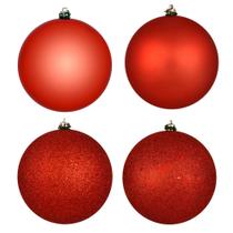 Conjunto de bolas vermelhas Vickerman 3" 16 com enfeite suspenso Conjunto de bolas vermelhas Vickerman 3" 16 com enfeite suspenso