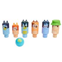 Conjunto de boliche Bluey Wooden Character Skittles para crianças de 3 anos ou mais