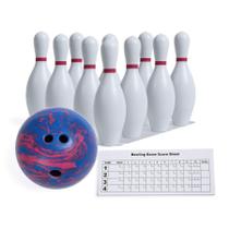 Conjunto de Boliche Champion Sports com Pinos de Plástico de 38 cm e Bola