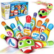 Conjunto de boliche CITSKY para crianças de 3 a 5 anos com bola de espuma e alfinetes
