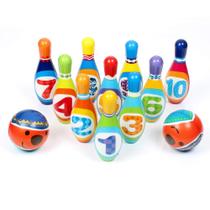 Conjunto de Boliche Infantil STJOYOPY - 10 Pinos de Espuma e 2 Bolas Conjunto de Boliche Infantil STJOYOPY - 10 Pinos de Espuma e 2 Bolas