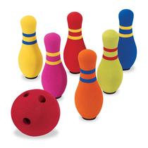 Conjunto de Boliche Kidoozie com Seis Pinos e Bola de Espuma Conjunto de Boliche Kidoozie com Seis Pinos e Bola de Espuma