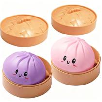 Conjunto de Bolinhas Antiestresse em Formato de Dumpling Misterioso, Brinquedo Sensorial Macio