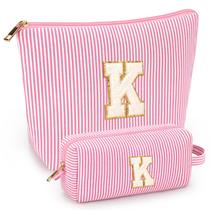 Conjunto de bolsa de maquiagem mibasies Pink K para mulheres e meninas x2