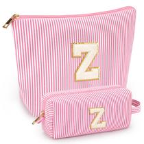 Conjunto de bolsa de maquiagem mibasies Pink Z para mulheres e meninas x2 Conjunto de bolsa de maquiagem mibasies Pink Z para mulheres e meninas x2