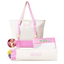 Conjunto de Bolsa para Peças de Mahjong Mykng Nzw em Lona Rosa Conjunto de Bolsa para Peças de Mahjong Mykng Nzw em Lona Rosa