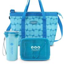 Conjunto De Bolsa Térmica Com Marmite E Garrafa Elementos Azul Conjunto De Bolsa Térmica Com Marmite E Garrafa Elementos Azul