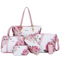 Conjunto de bolsas 2e-Youth, bolsas e bolsas para mulheres, 6 peças rosa Conjunto de bolsas 2e-Youth, bolsas e bolsas para mulheres, 6 peças rosa