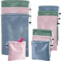 Conjunto de bolsas de armazenamento Amylove Satin Game Toy, 9 unidades e 3 tamanhos Conjunto de bolsas de armazenamento Amylove Satin Game Toy, 9 unidades e 3 tamanhos