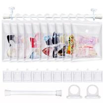 Conjunto de bolsas de armazenamento de roupas de boneca, 10 em PVC transparente para bonecas de 15 a 17 polegadas