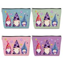 Conjunto de bolsas de cosméticos jeilink, pacote com 4, impermeável, 25x18 cm