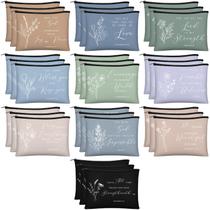Conjunto de bolsas de cosméticos Jetec Christian Gift para mulheres, 30 unidades Conjunto de bolsas de cosméticos Jetec Christian Gift para mulheres, 30 unidades