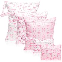 Conjunto de bolsas de fraldas para bebês R HORSE, laço rosa impermeável, 5 unidades Conjunto de bolsas de fraldas para bebês R HORSE, laço rosa impermeável, 5 unidades