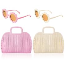 Conjunto de bolsas de gelatina Sumind para crianças, meninas e mulheres com óculos de sol Conjunto de bolsas de gelatina Sumind para crianças, meninas e mulheres com óculos de sol