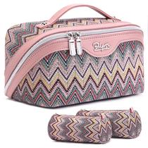 Conjunto de bolsas de maquiagem BOYATU Western Boho em material vegano impermeável