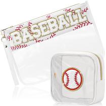 Conjunto de bolsas de maquiagem BuyCard Baseball Theme, 2 peças para meninas