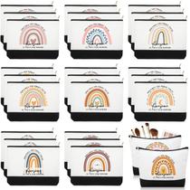 Conjunto de bolsas de maquiagem de lona Sieral Rainbow, 30 peças de presente de Natal Conjunto de bolsas de maquiagem de lona Sieral Rainbow, 30 peças de presente de Natal