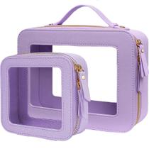 Conjunto de bolsas de maquiagem de viagem FFPaw Clear Waterproof aprovado pela TSA