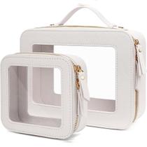 Conjunto de bolsas de maquiagem de viagem FFPaw Clear Waterproof aprovado pela TSA