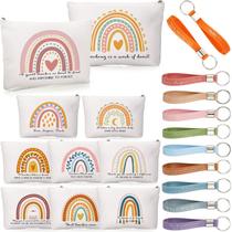 Conjunto de bolsas de maquiagem Fumete Inspirational Rainbow com chaveiros