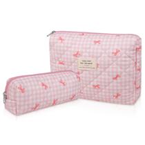 Conjunto de bolsas de maquiagem Gosect Floral Coquette Aesthetic para mulheres