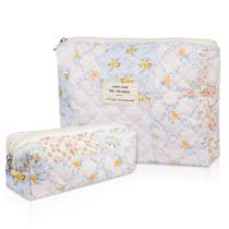 Conjunto de bolsas de maquiagem Gosect Floral Coquette Aesthetic Travel Organizer