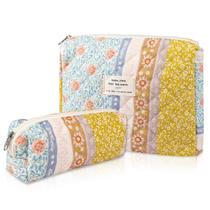 Conjunto de bolsas de maquiagem Gosect Floral Coquette Aesthetic Travel Conjunto de bolsas de maquiagem Gosect Floral Coquette Aesthetic Travel