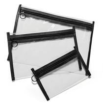 Conjunto de bolsas de maquiagem leevanoo Clear com 3 bolsas para viagens