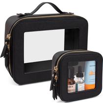 Conjunto de bolsas de maquiagem LETGO Clear, bolsa de higiene aprovada pela TSA Conjunto de bolsas de maquiagem LETGO Clear, bolsa de higiene aprovada pela TSA