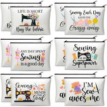 Conjunto de bolsas de maquiagem Reginary Sewing, 12 peças, 23x17 cm, multicolorido Conjunto de bolsas de maquiagem Reginary Sewing, 12 peças, 23x17 cm, multicolorido