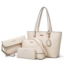 Conjunto de bolsas de material sintético Lovematch, 4 peças para mulheres Conjunto de bolsas de material sintético Lovematch, 4 peças para mulheres