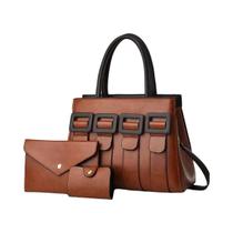 Conjunto De Bolsas Femininas De Moda 3 Peças: Bolsa De Mão, Bolsa Transversal E Bolsa Versátil Para Conjunto De Bolsas Femininas De Moda 3 Peças: Bolsa De Mão, Bolsa Transversal E Bolsa Versátil Para