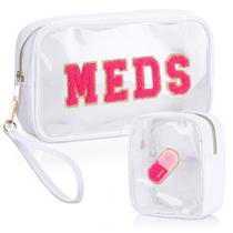 Conjunto de bolsas Hillban Medicine PVC transparente para viagens, 2 unidades