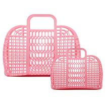 Conjunto de Bolsas Jelly BABANA Mamá e Hija Pequeña y Grande Rosa Conjunto de Bolsas Jelly BABANA Mamá e Hija Pequeña y Grande Rosa