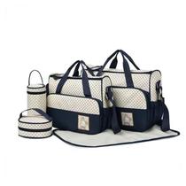 Conjunto de Bolsas Maternidade 5 Peças Cor Azul Escuro Conjunto de Bolsas Maternidade 5 Peças Cor Azul Escuro