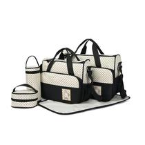Conjunto de Bolsas Maternidade 5 Peças Cor Preto