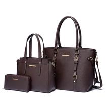 Conjunto de bolsas Montana West, carteira de couro para mulheres