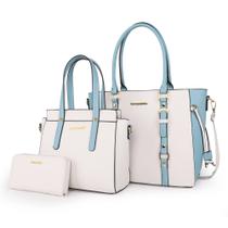 Conjunto de bolsas Montana West, carteira de couro para mulheres