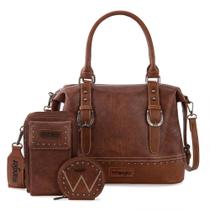 Conjunto de bolsas Montana West Wrangler Doctor Bag, 3 peças para mulheres Conjunto de bolsas Montana West Wrangler Doctor Bag, 3 peças para mulheres